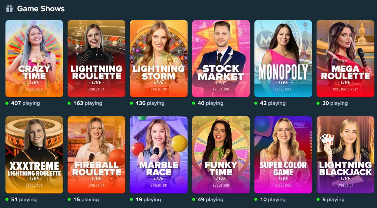 Live Game Shows στο Stake